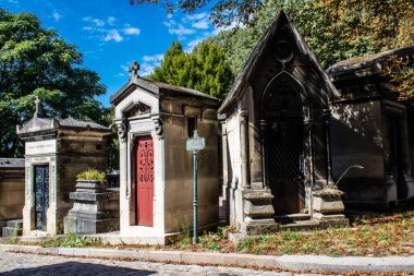 Paris, France - September 05, 2022 The Pere Lachaise cemetery is the largest Parisian cemetery, a popularity that the place owes to its 220 years of history and 70000 graves including many celebrities