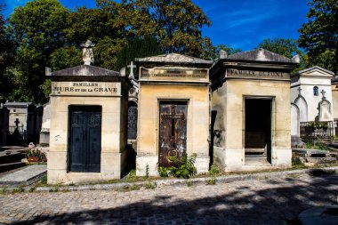 Paris, France - September 05, 2022 The Pere Lachaise cemetery is the largest Parisian cemetery, a popularity that the place owes to its 220 years of history and 70000 graves including many celebrities