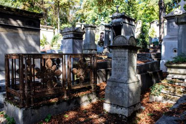 Paris, France - September 05, 2022 The Pere Lachaise cemetery is the largest Parisian cemetery, a popularity that the place owes to its 220 years of history and 70000 graves including many celebrities