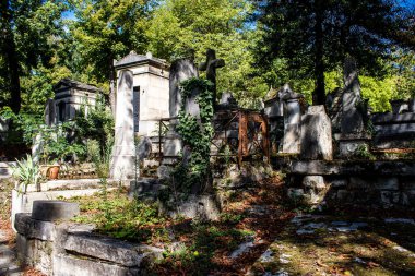 Paris, France - September 05, 2022 The Pere Lachaise cemetery is the largest Parisian cemetery, a popularity that the place owes to its 220 years of history and 70000 graves including many celebrities