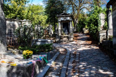 Paris, France - September 05, 2022 The Pere Lachaise cemetery is the largest Parisian cemetery, a popularity that the place owes to its 220 years of history and 70000 graves including many celebrities