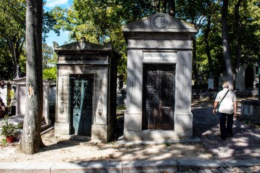 Paris, France - September 05, 2022 The Pere Lachaise cemetery is the largest Parisian cemetery, a popularity that the place owes to its 220 years of history and 70000 graves including many celebrities