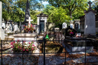 Paris, France - September 05, 2022 The Pere Lachaise cemetery is the largest Parisian cemetery, a popularity that the place owes to its 220 years of history and 70000 graves including many celebrities