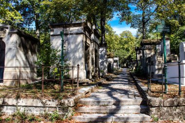 Paris, France - September 05, 2022 The Pere Lachaise cemetery is the largest Parisian cemetery, a popularity that the place owes to its 220 years of history and 70000 graves including many celebrities
