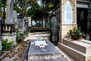 Paris, France - September 05, 2022 The Pere Lachaise cemetery is the largest Parisian cemetery, a popularity that the place owes to its 220 years of history and 70000 graves including many celebrities