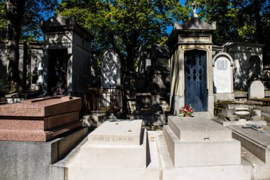 Paris, France - September 05, 2022 The Pere Lachaise cemetery is the largest Parisian cemetery, a popularity that the place owes to its 220 years of history and 70000 graves including many celebrities