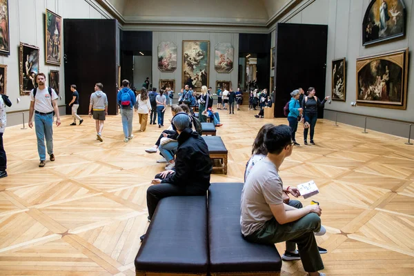 Paris Fransa Eylül 2022 Dünyanın Büyük Müzesi Louvre Sanat Için — Stok fotoğraf