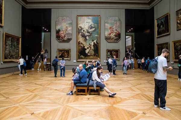 Paris Frankrike September 2022 Louvren Världens Största Museum Ikonisk Plats — Stockfoto