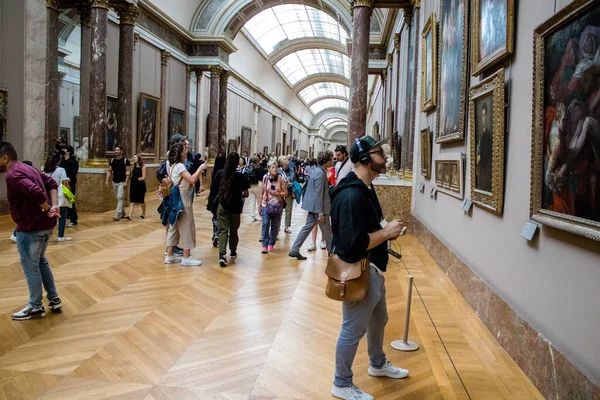 Paris Frankrike September 2022 Louvren Världens Största Museum Ikonisk Plats — Stockfoto