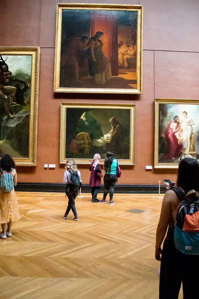 Paris Frankrike September 2022 Louvren Världens Största Museum Ikonisk Plats — Stockfoto