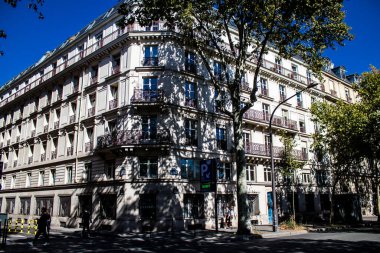 Paris, Fransa - 12 Eylül 2022 Paris 'in mimarisi, sembolik bir şehir ve Fransa' nın başkenti