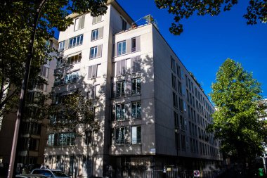 Paris, Fransa - 12 Eylül 2022 Paris 'in mimarisi, sembolik bir şehir ve Fransa' nın başkenti