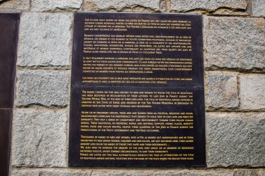 Paris, Fransa - 14 Eylül 2022 The Shoah Memorial, Fransa 'da Paris' te Yahudi soykırımının anısına yapılan bir anıt.