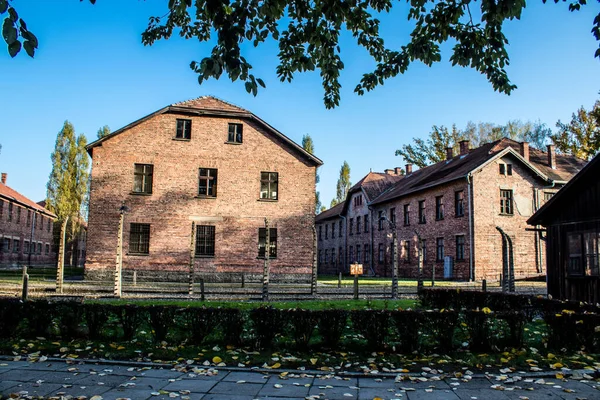 Oswiecim Polonia Octubre 2022 Auschwitz Mayor Complejo Campos Concentración Del — Foto de Stock