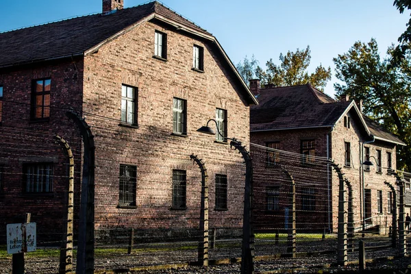 Oswiecim Polonia Octubre 2022 Auschwitz Mayor Complejo Campos Concentración Del —  Fotos de Stock