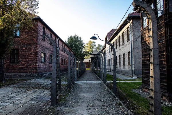Oswiecim Polonia Octubre 2022 Auschwitz Mayor Complejo Campos Concentración Del —  Fotos de Stock