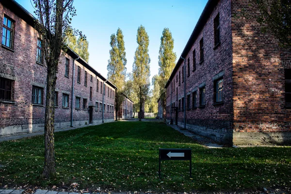 Oswiecim Polonia Octubre 2022 Auschwitz Mayor Complejo Campos Concentración Del — Foto de Stock