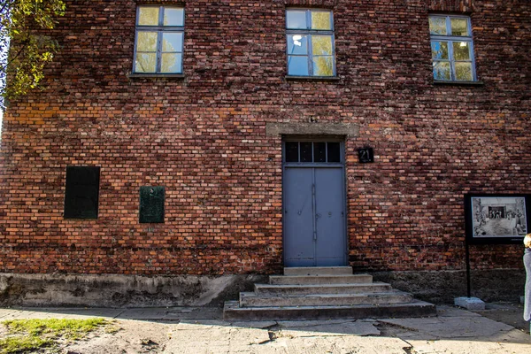 Oswiecim Polonia Octubre 2022 Auschwitz Mayor Complejo Campos Concentración Del — Foto de Stock