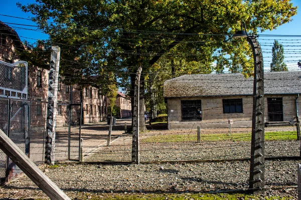 Oswiecim Polônia Outubro 2022 Auschwitz Maior Complexo Campos Concentração Terceiro — Fotografia de Stock