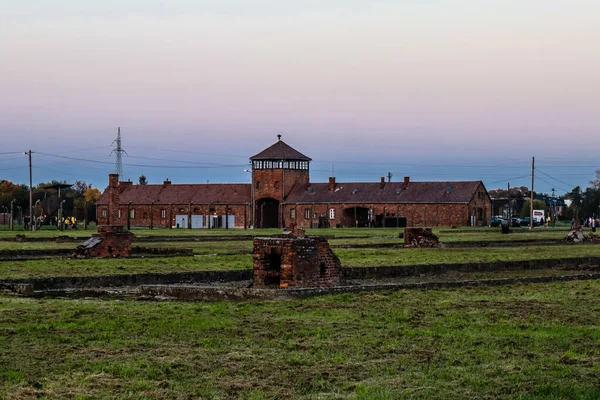 Oswiecim Polonia Octubre 2022 Birkenau Mayor Complejo Campos Concentración Del —  Fotos de Stock