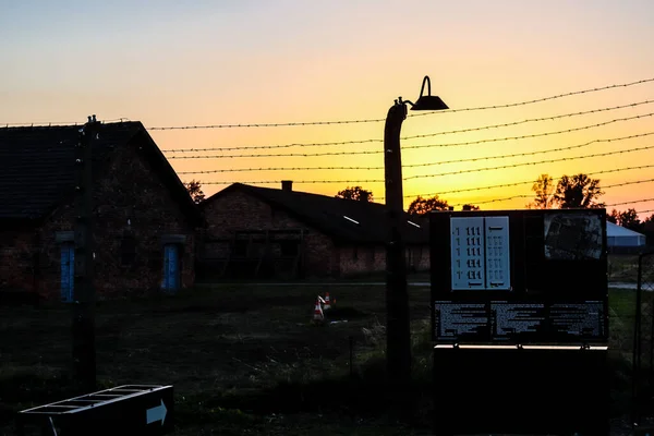 Oswiecim Polonia Octubre 2022 Birkenau Mayor Complejo Campos Concentración Del —  Fotos de Stock