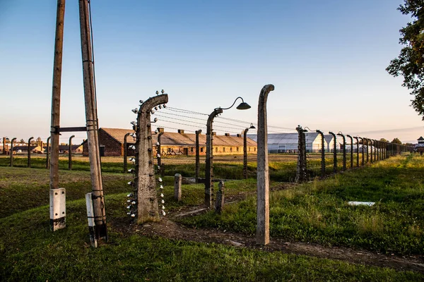 Oswiecim Polonia Octubre 2022 Birkenau Mayor Complejo Campos Concentración Del —  Fotos de Stock