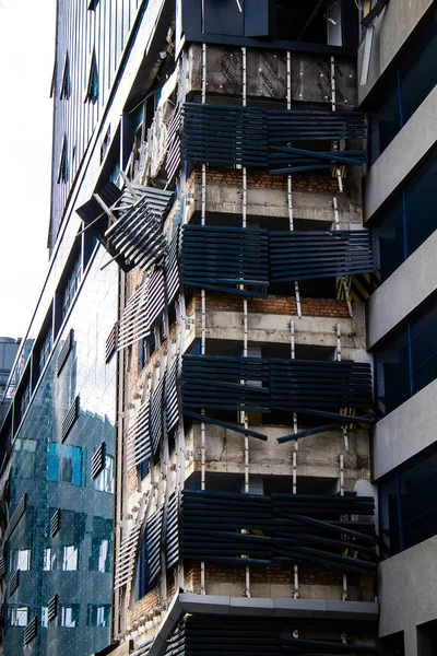 Nach Massiven Russischen Raketenangriffen Wurde Das Samsung Bürogebäude Der Nähe — Stockfoto