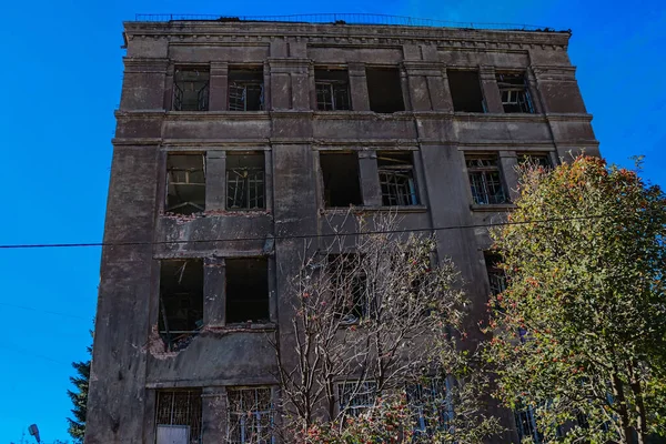 Die Stadt Bachmut Liegt Der Front Sie Wird Seit Einer — Stockfoto