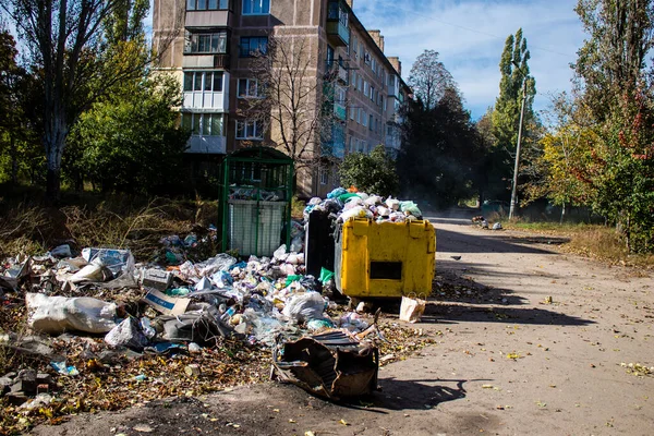 Місто Бахмут Розташоване Лінії Фронту Воно Було Під Інтенсивним Бомбардуванням — стокове фото