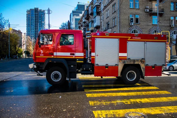 Aftermath Massive Russian Drone Attacks Facade Buildings Downtown Kyiv Central — Stock Photo, Image