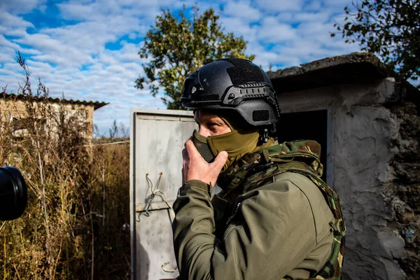 Les Soldats Ont Temps Repos Profiter Avant Attaque Soldats Infanterie — Photo