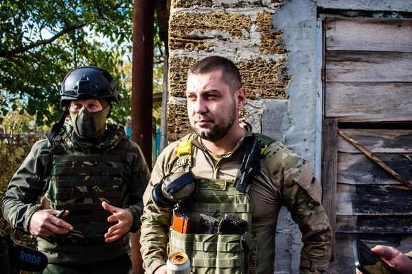 Soldaten Hebben Een Rusttijd Genieten Van Voor Aanval Oekraïense Leger — Stockfoto