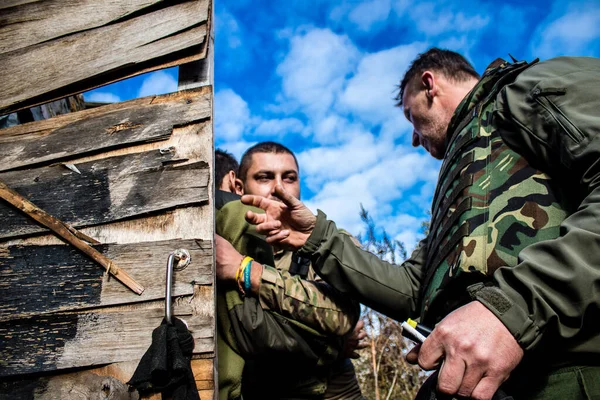 Ukraine Kherson Octobre 2022 Les Soldats Infanterie Armée Ukrainienne Sur — Photo