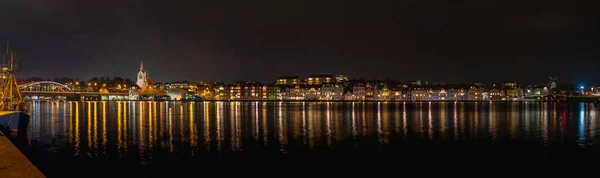 Widok Nocny Snderborg Panorama Miasta Portu Według Czasu Bożego Narodzenia — Zdjęcie stockowe
