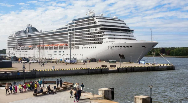Klaipeda Lithuania 2022 300 Meter Long Cruise Ship Msc Poesia — Stock Photo, Image