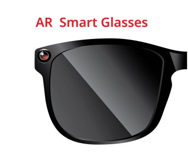 AR ve VR gerçeklik teknolojisi için Kameralı Akıllı Gözlükler, Vektör Resimleri