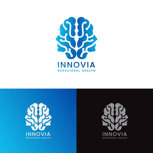 Innovia Behavioral Health Logo Logotypmall — Stock vektor