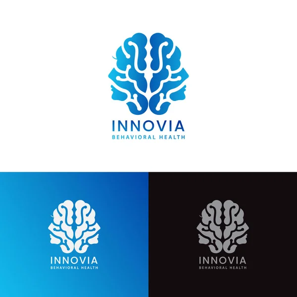 Logotipo Saúde Comportamental Innovia Modelo Logotipo —  Vetores de Stock