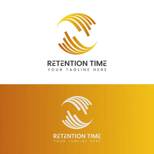 Logotipo Tempo Retenção Modelo Logotipo —  Vetores de Stock