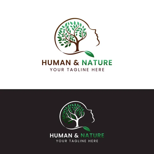 İnsan & Doğa Logo Şablonu