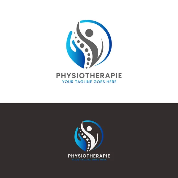 Physiotherapy Logo Design Logo Template — Stock Vector