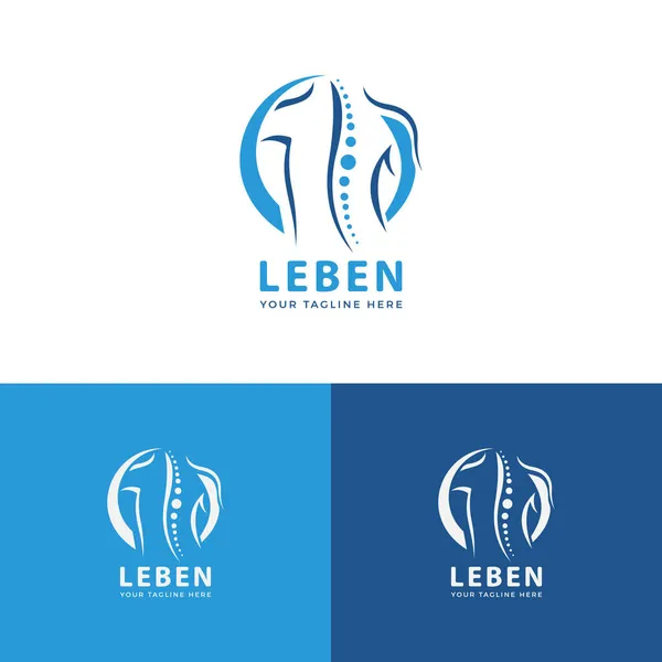 Leben Logo Design Logo Template — Stock Vector