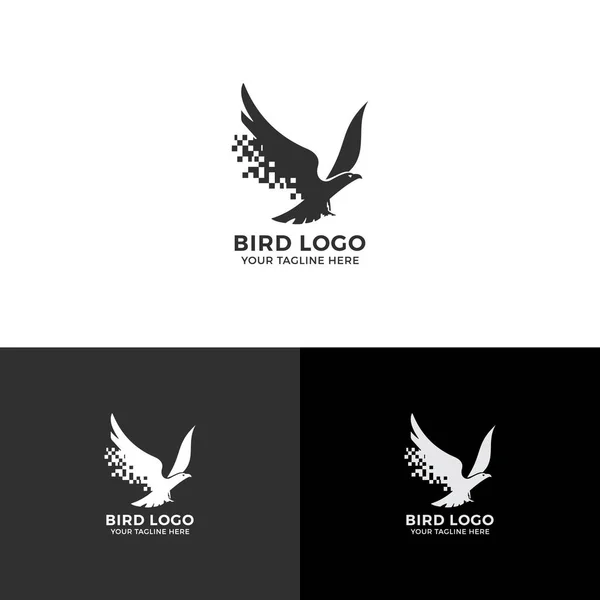 Bird Logo Design Modelo Logotipo — Vetor de Stock