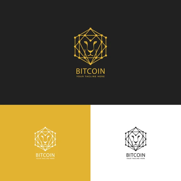 Projekt Logo Bitcoin Szablon Logo — Wektor stockowy