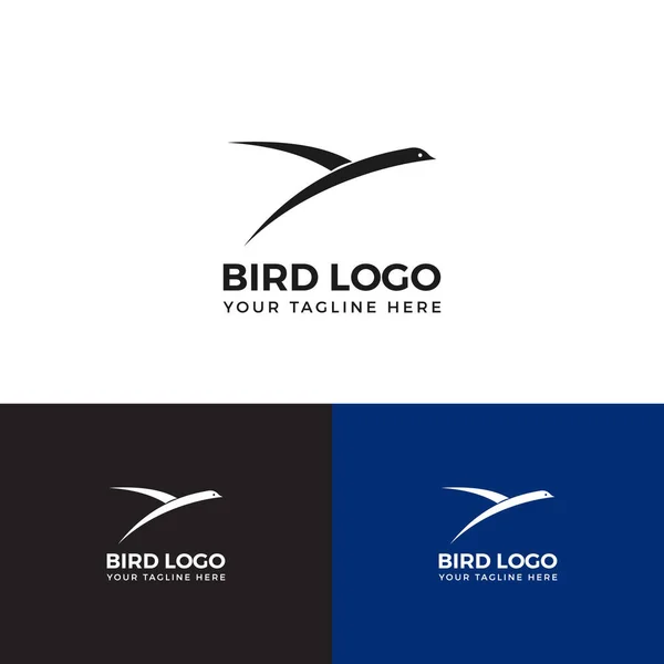 Flygande Fågel Logotypmall — Stock vektor