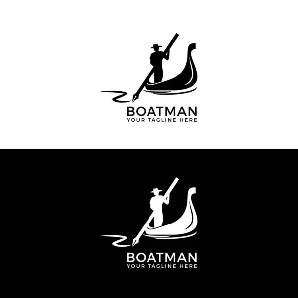 Båtsman Logotyp Logotyp — Stock vektor