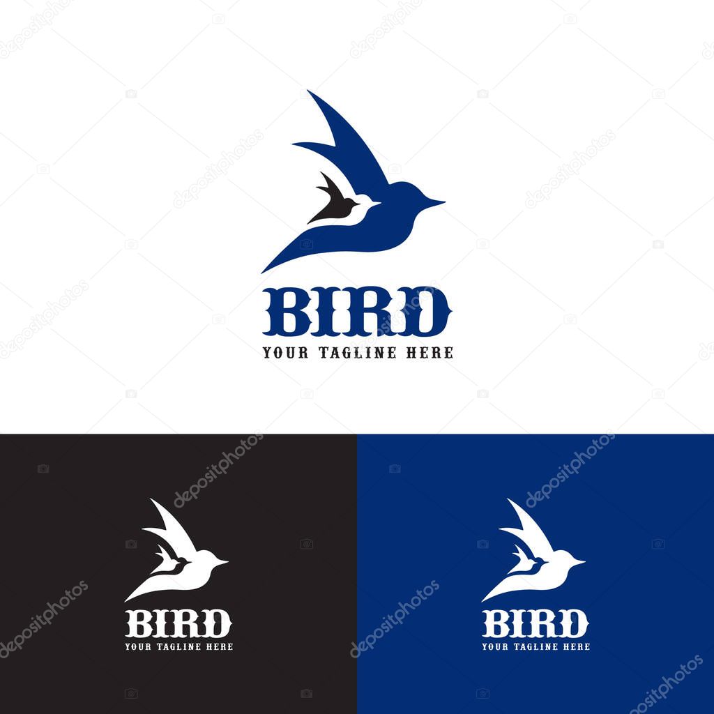 Bird and Baby Bird Logo Design