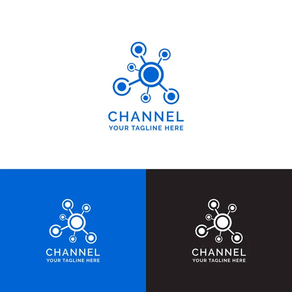 Logo Canal Com Logotipo Marden —  Vetores de Stock