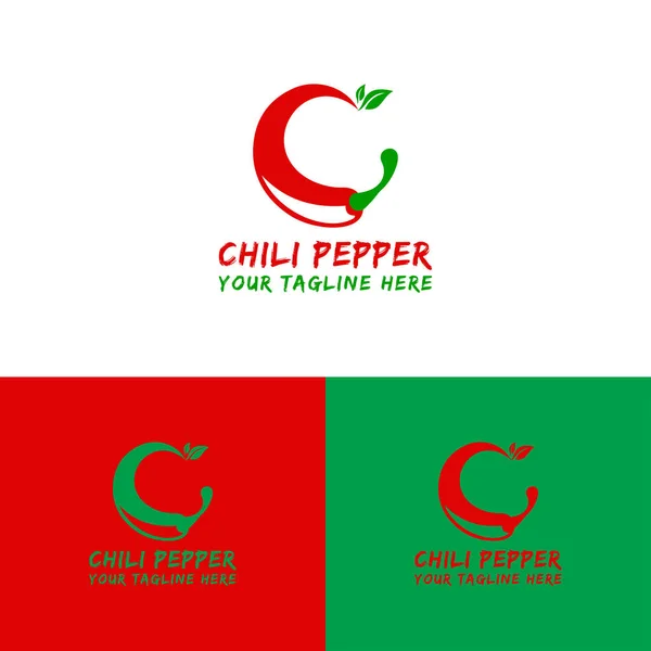 Chili Pepper Logosu, zeytin yapraklı ekstra acılı biber. Restoran, kafe, bar ya da fast food afişi, broşür için şablon afişi. 