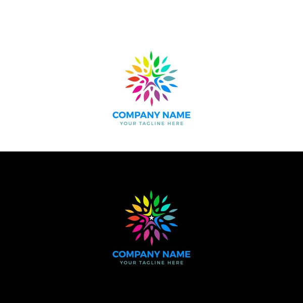 Logo Global Community Logo Icon Elements Template Van Het Community — Stockvector